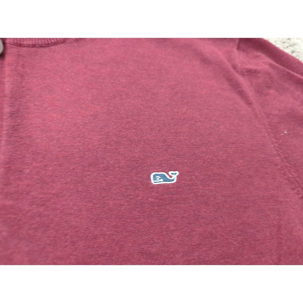 Vineyard Vines Sweater Mens XXL Red 1/4 Zip Pullover Long‎ Sleeve Logo Knit - Picture 2 of 8